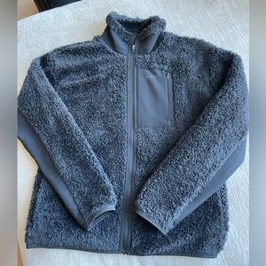 Fuzzy black Nike zip up - size Small